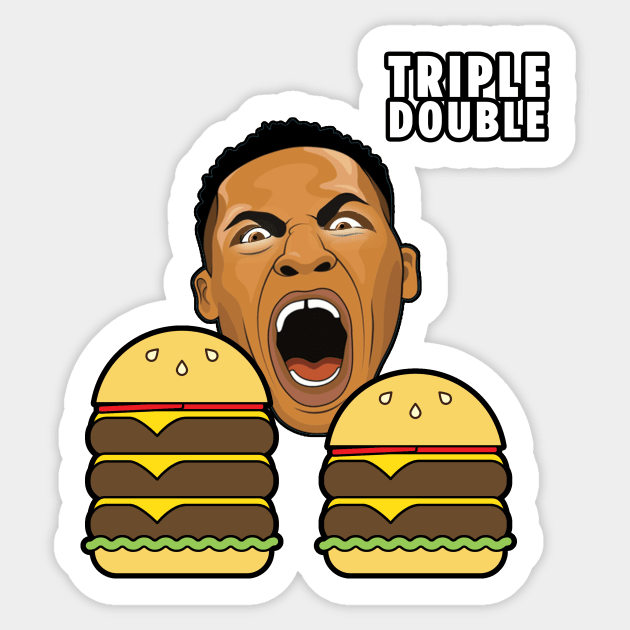 Westbrook Triple Double Hamburger Parody Sticker by Clown